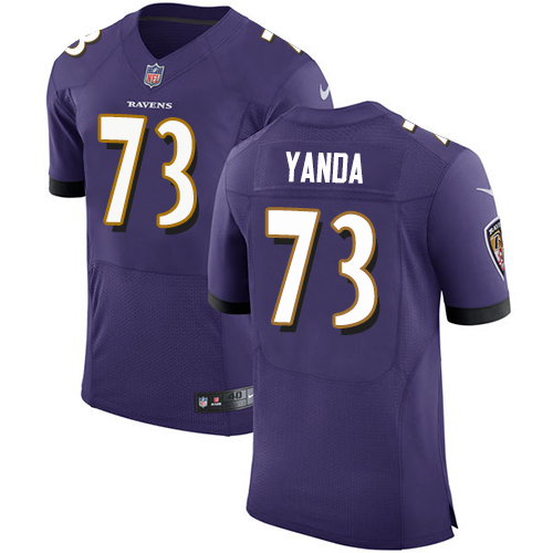 Nike Ravens #73 Marshal Yanda Purple Team Color Men's Stitched NFL Vapor Untouchable Elite Jersey - Click Image to Close